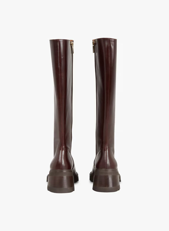 Bobbies Heeled leather boots - Brown – ENORA