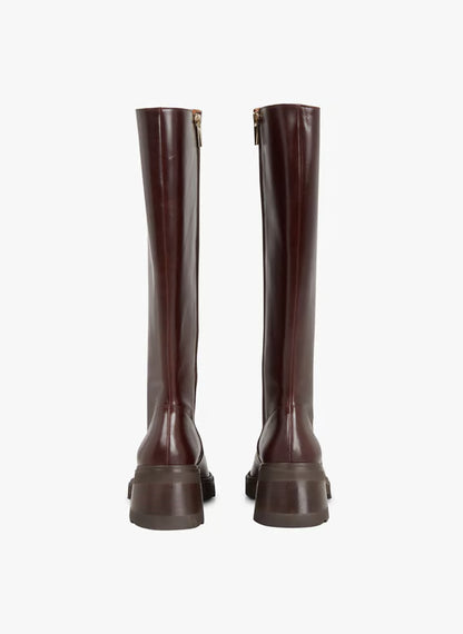 Bobbies Heeled leather boots - Brown – ENORA