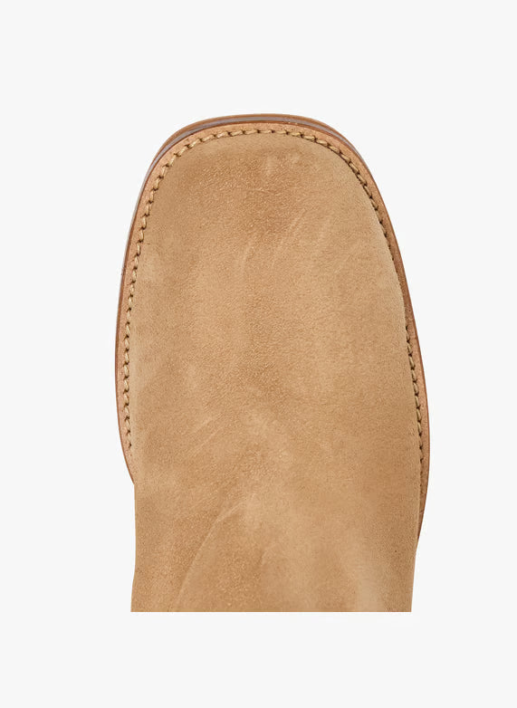 Maison 123 Velour leather high boots - Beige – ROMANE