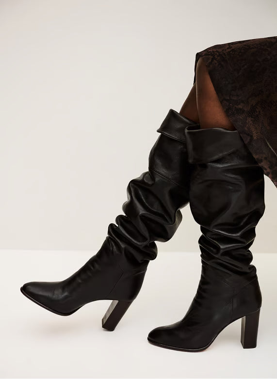 Ary leather boots - Black – HIGH CIRY