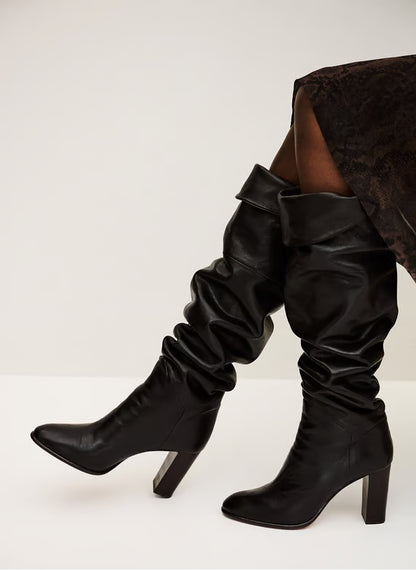 Ary leather boots - Black – HIGH CIRY