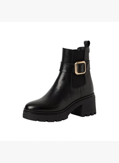 victoria Tamaris leather ankle boots - Black