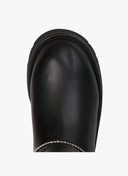 Leather platform boots - Black – ESMEE BOOT