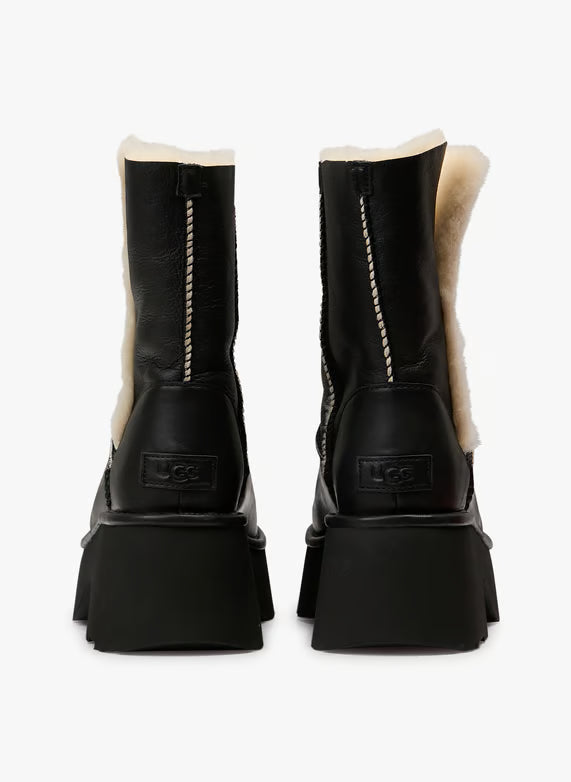 Leather platform boots - Black – ESMEE BOOT
