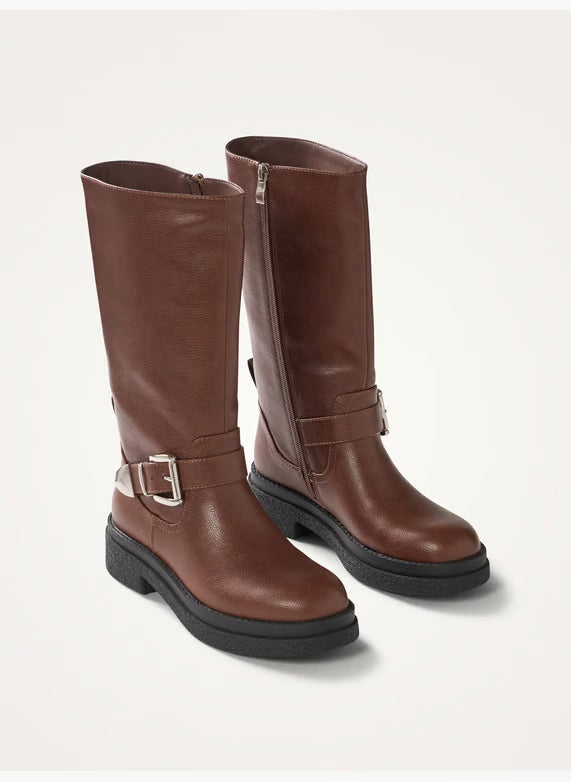 Biker boots - Brown – LOUNA