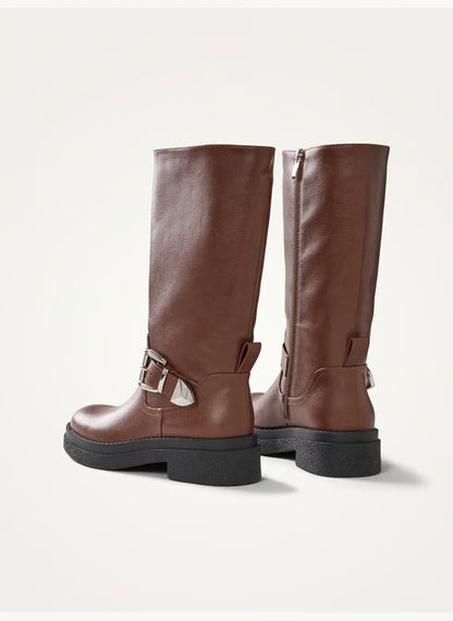 Biker boots - Brown – LOUNA