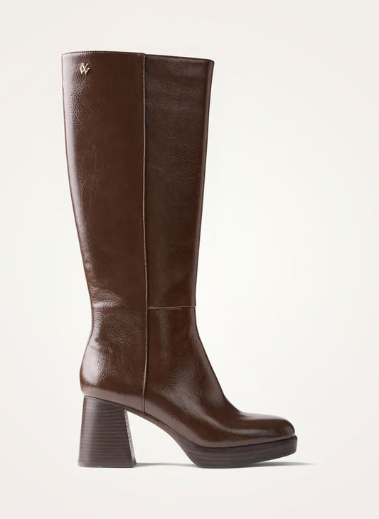 PLATFORM HEEL BOOTS MARRON VANESSA WU - WOMEN | Place des Tendances
