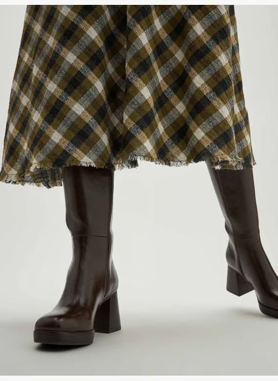 PLATFORM HEEL BOOTS MARRON VANESSA WU - WOMEN | Place des Tendances