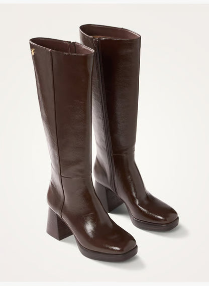 PLATFORM HEEL BOOTS MARRON VANESSA WU - WOMEN | Place des Tendances