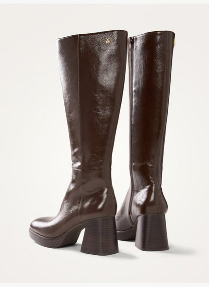 PLATFORM HEEL BOOTS MARRON VANESSA WU - WOMEN | Place des Tendances