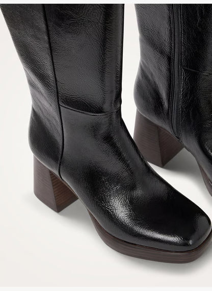 PLATFORM HEEL BOOTS NOIR VANESSA WU - WOMEN | Place des Tendances